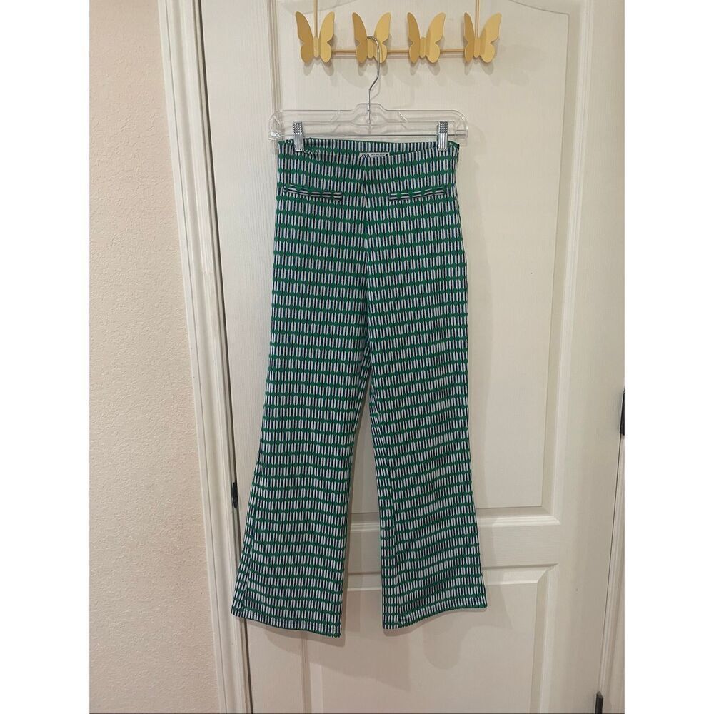 Zara Geometric Mini Kick Flare Pants